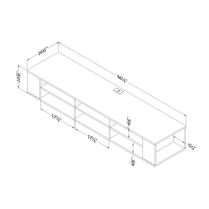 South Shore City Life Floating TV Stand for TVs up to 78" & Reviews Wayfair